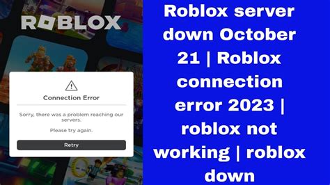 what is wrong with roblox october 21|roblox server issues october 2023.